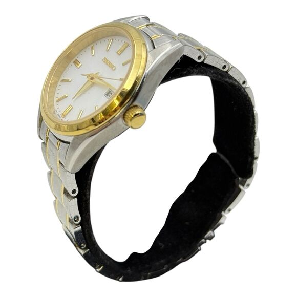 Seiko 6N22-00K0 2 Tones Gold Silver Quart Womens Watch - Picture 2 of 7